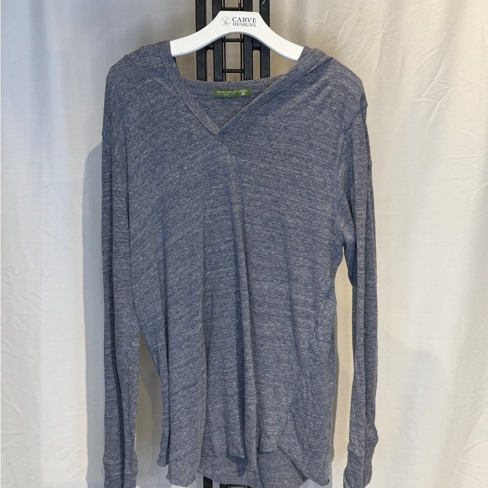 Alternative Women's‎ Heather Blue V-Neck Hoodie